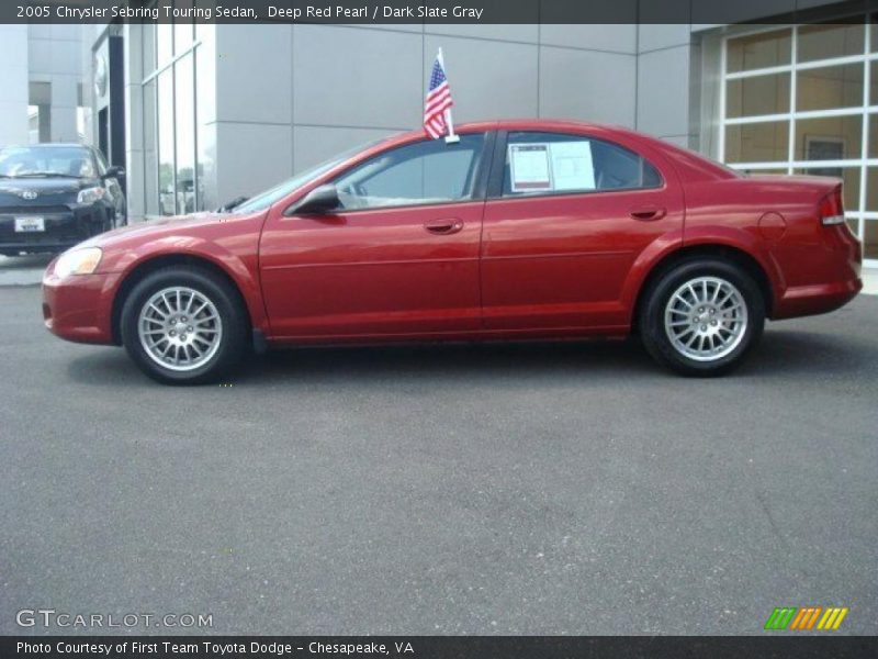 Deep Red Pearl / Dark Slate Gray 2005 Chrysler Sebring Touring Sedan