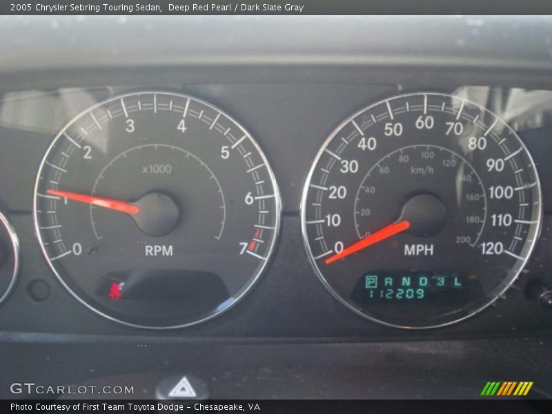 Deep Red Pearl / Dark Slate Gray 2005 Chrysler Sebring Touring Sedan