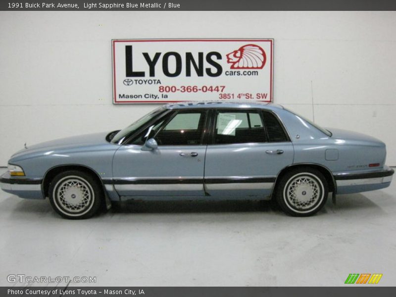 Light Sapphire Blue Metallic / Blue 1991 Buick Park Avenue