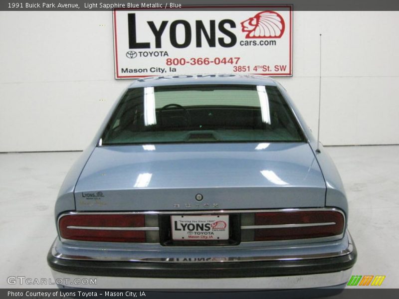Light Sapphire Blue Metallic / Blue 1991 Buick Park Avenue
