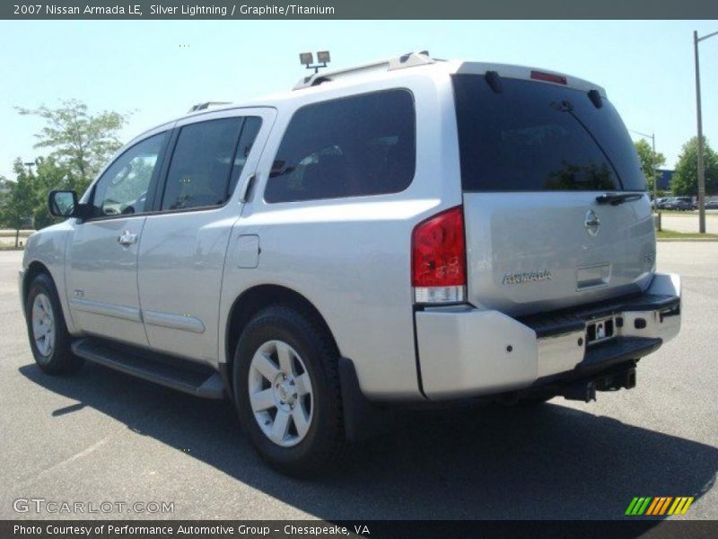 Silver Lightning / Graphite/Titanium 2007 Nissan Armada LE