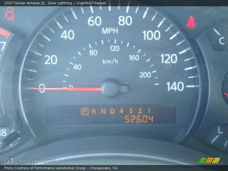 Silver Lightning / Graphite/Titanium 2007 Nissan Armada LE