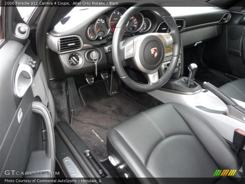 Atlas Grey Metallic / Black 2006 Porsche 911 Carrera 4 Coupe