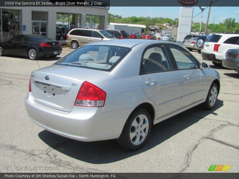 Bright Silver Metallic / Gray 2009 Kia Spectra EX Sedan