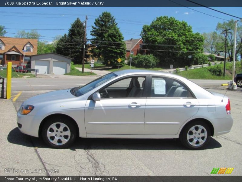Bright Silver Metallic / Gray 2009 Kia Spectra EX Sedan