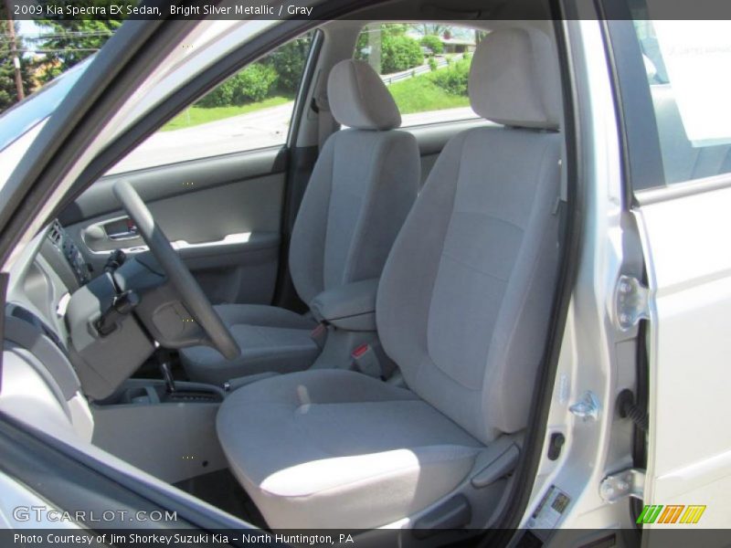 Bright Silver Metallic / Gray 2009 Kia Spectra EX Sedan