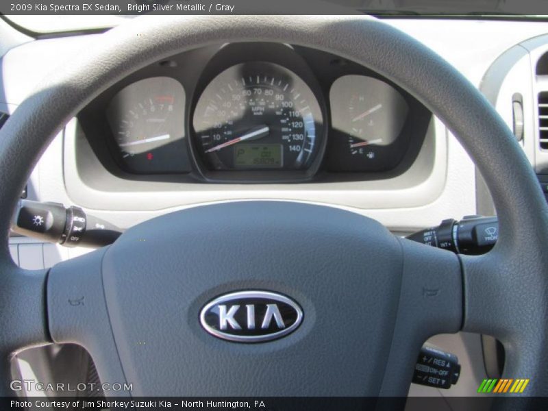 Bright Silver Metallic / Gray 2009 Kia Spectra EX Sedan