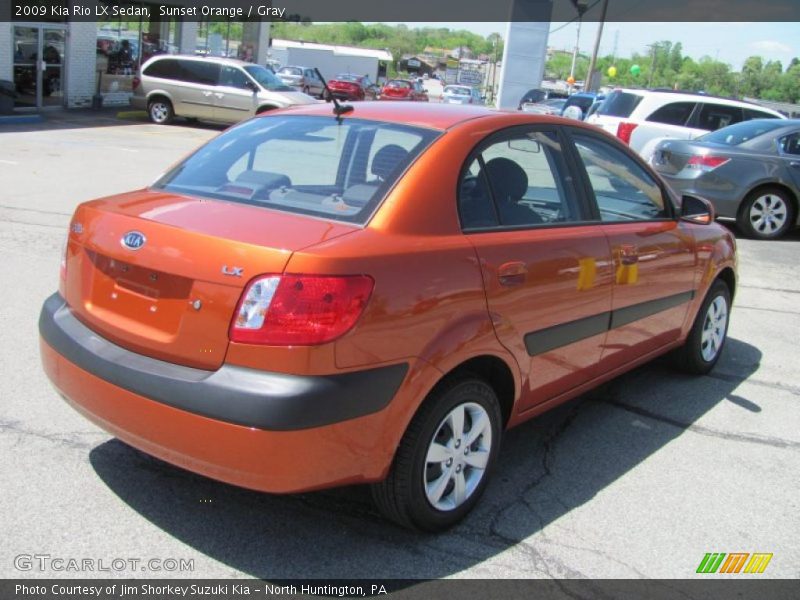 Sunset Orange / Gray 2009 Kia Rio LX Sedan