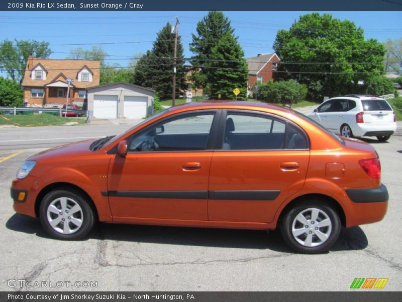Sunset Orange / Gray 2009 Kia Rio LX Sedan