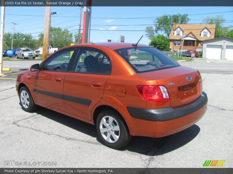 Sunset Orange / Gray 2009 Kia Rio LX Sedan