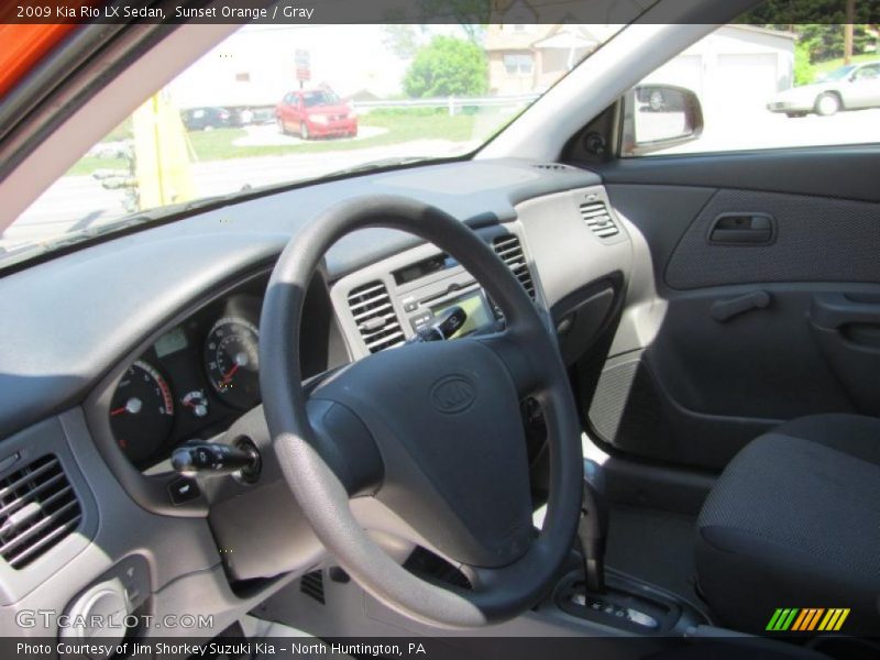 Sunset Orange / Gray 2009 Kia Rio LX Sedan