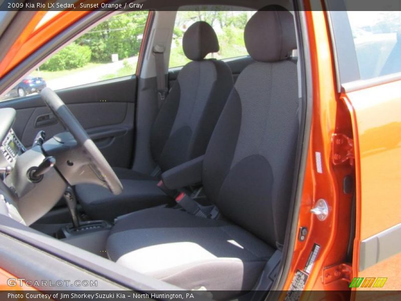 Sunset Orange / Gray 2009 Kia Rio LX Sedan