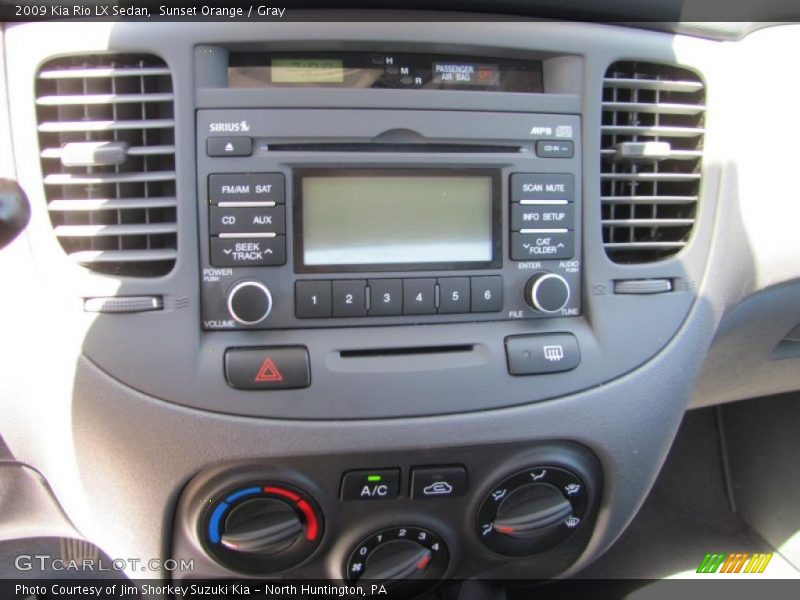 Sunset Orange / Gray 2009 Kia Rio LX Sedan