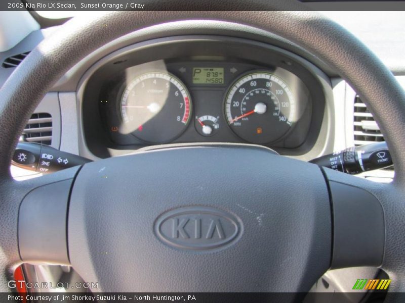 Sunset Orange / Gray 2009 Kia Rio LX Sedan