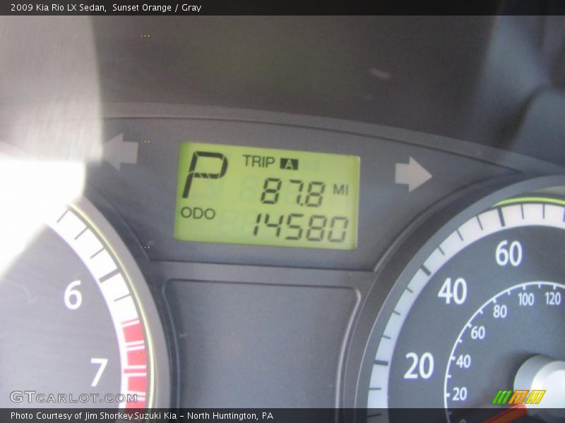 Sunset Orange / Gray 2009 Kia Rio LX Sedan
