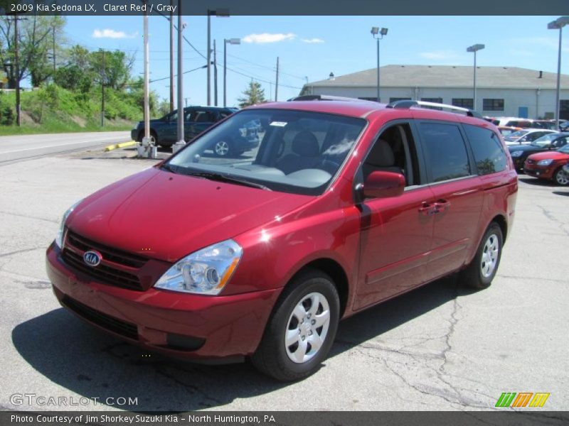 Claret Red / Gray 2009 Kia Sedona LX