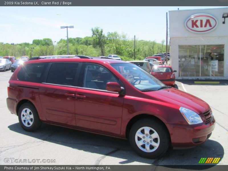 Claret Red / Beige 2009 Kia Sedona LX