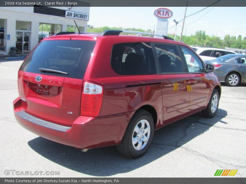 Claret Red / Beige 2009 Kia Sedona LX