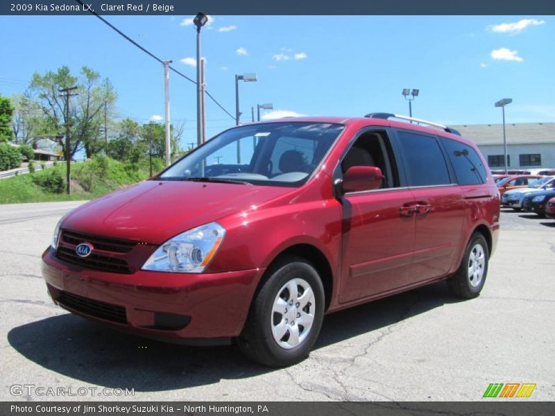 Claret Red / Beige 2009 Kia Sedona LX