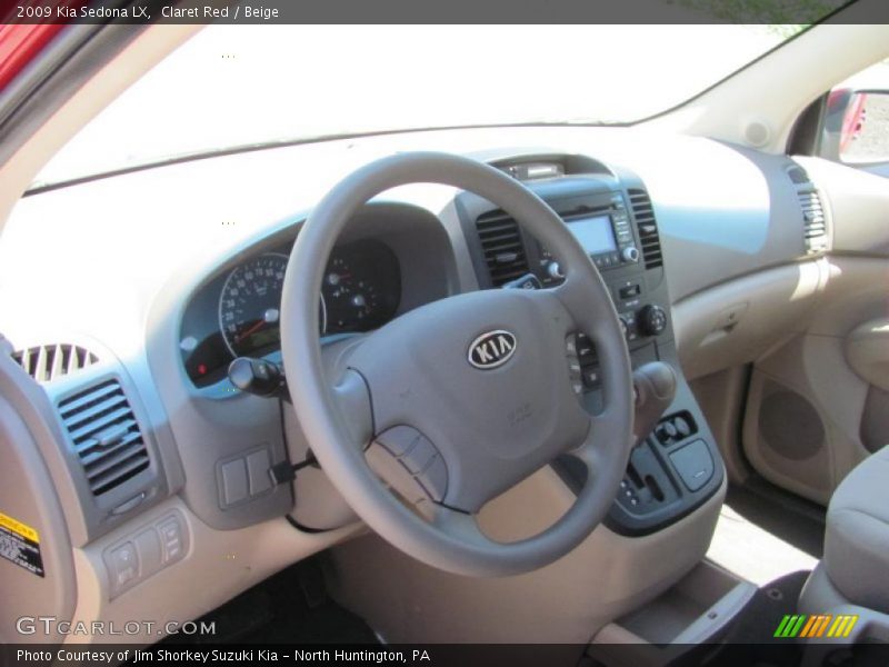 Claret Red / Beige 2009 Kia Sedona LX