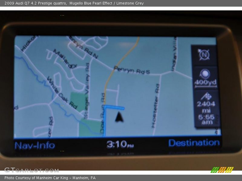 Mugello Blue Pearl Effect / Limestone Grey 2009 Audi Q7 4.2 Prestige quattro