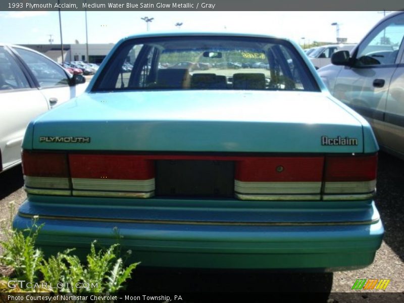Medium Water Blue Satin Glow Metallic / Gray 1993 Plymouth Acclaim