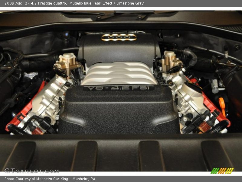 Mugello Blue Pearl Effect / Limestone Grey 2009 Audi Q7 4.2 Prestige quattro