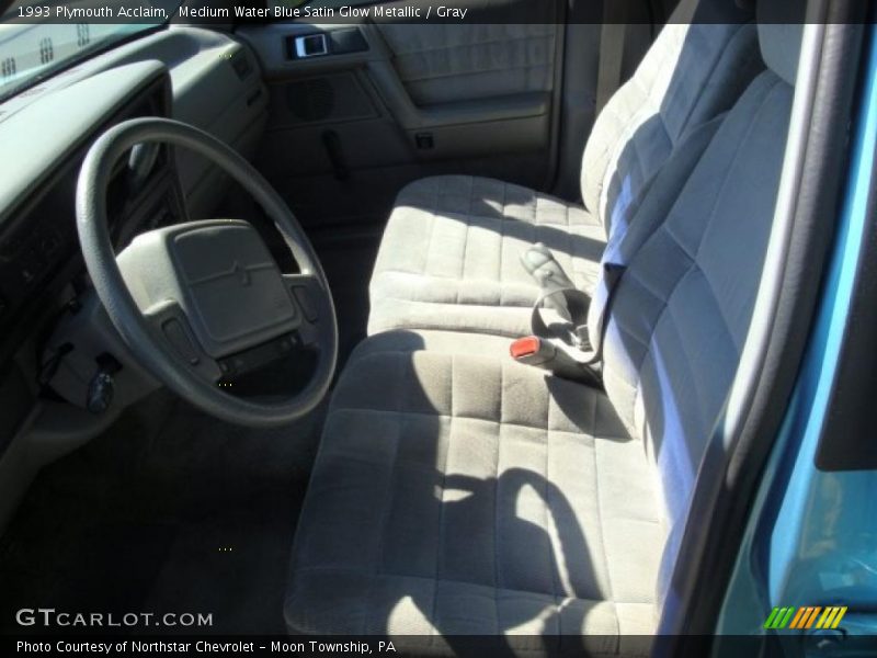 Medium Water Blue Satin Glow Metallic / Gray 1993 Plymouth Acclaim