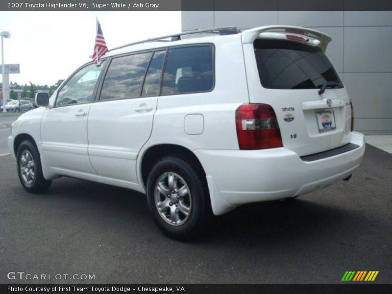Super White / Ash Gray 2007 Toyota Highlander V6