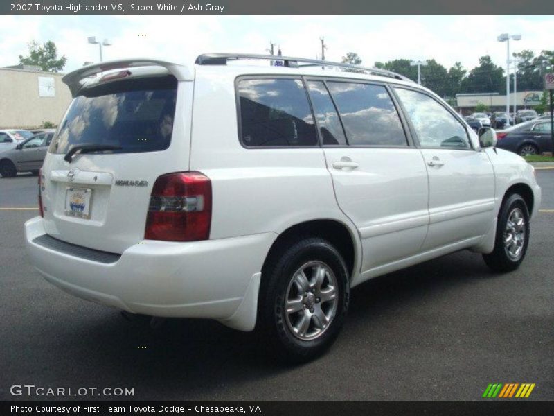 Super White / Ash Gray 2007 Toyota Highlander V6