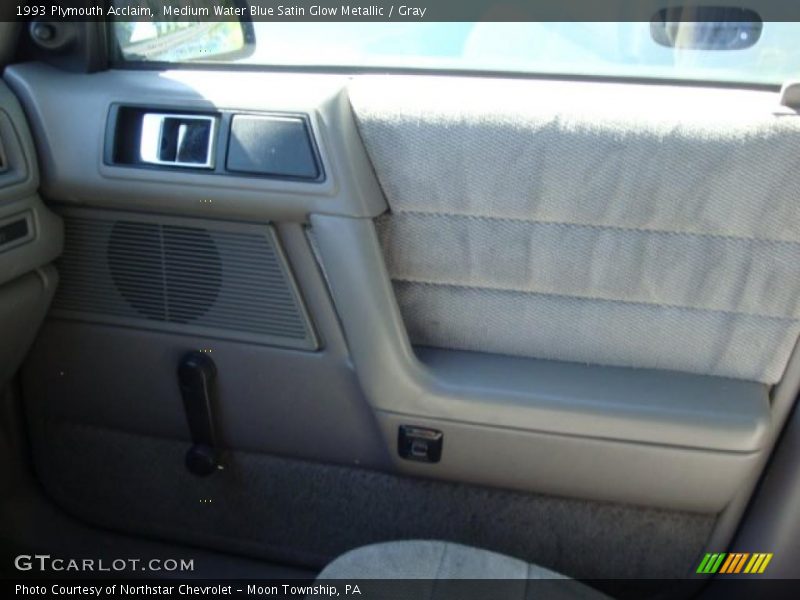 Medium Water Blue Satin Glow Metallic / Gray 1993 Plymouth Acclaim