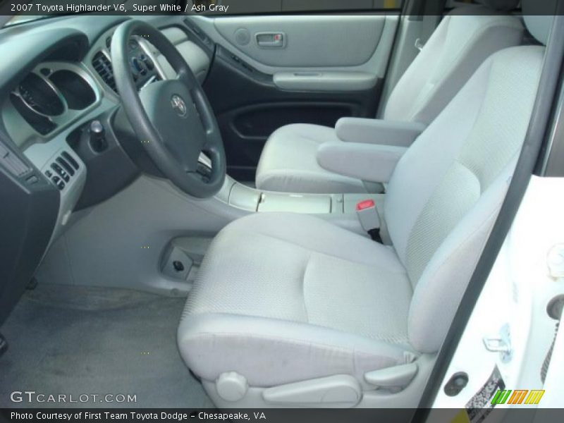 Super White / Ash Gray 2007 Toyota Highlander V6