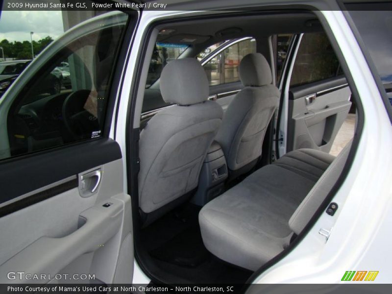 Powder White Pearl / Gray 2009 Hyundai Santa Fe GLS