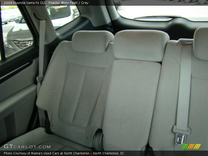 Powder White Pearl / Gray 2009 Hyundai Santa Fe GLS