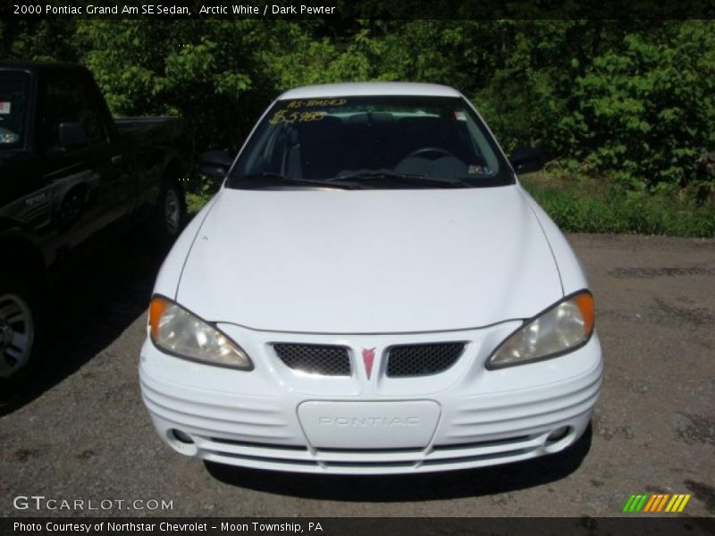 Arctic White / Dark Pewter 2000 Pontiac Grand Am SE Sedan