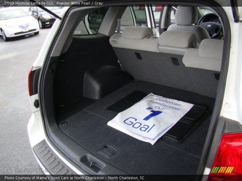 Powder White Pearl / Gray 2009 Hyundai Santa Fe GLS