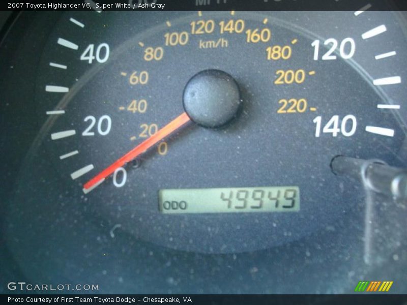 Super White / Ash Gray 2007 Toyota Highlander V6