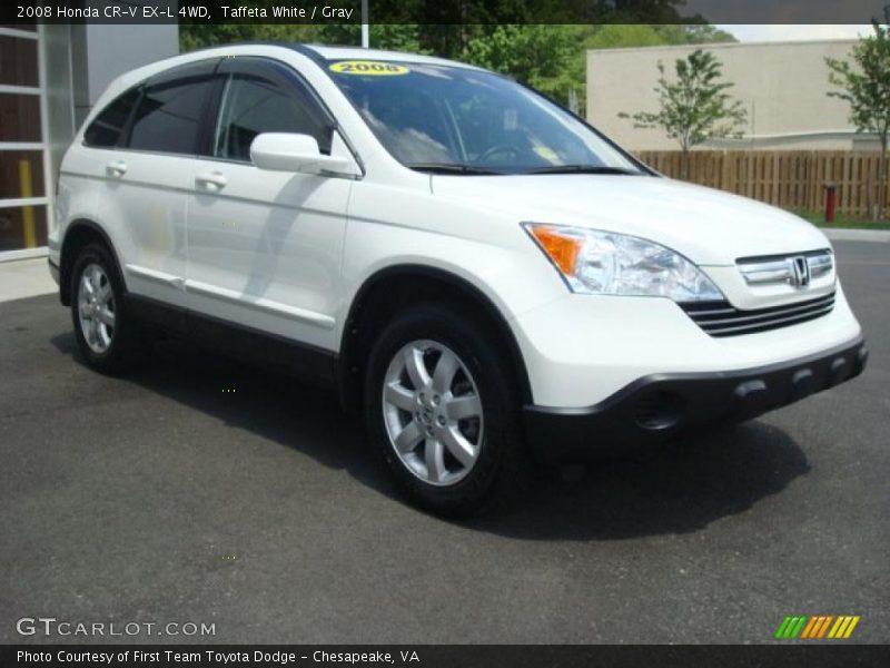 Taffeta White / Gray 2008 Honda CR-V EX-L 4WD