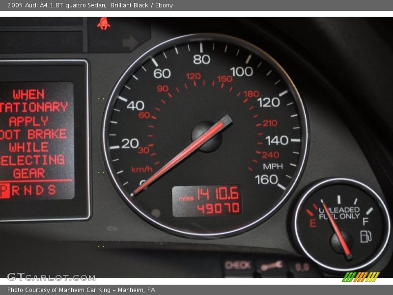 Brilliant Black / Ebony 2005 Audi A4 1.8T quattro Sedan