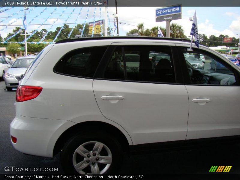 Powder White Pearl / Gray 2009 Hyundai Santa Fe GLS