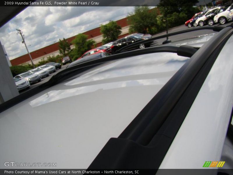 Powder White Pearl / Gray 2009 Hyundai Santa Fe GLS