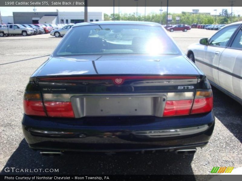 Sable Black / Black 1998 Cadillac Seville STS