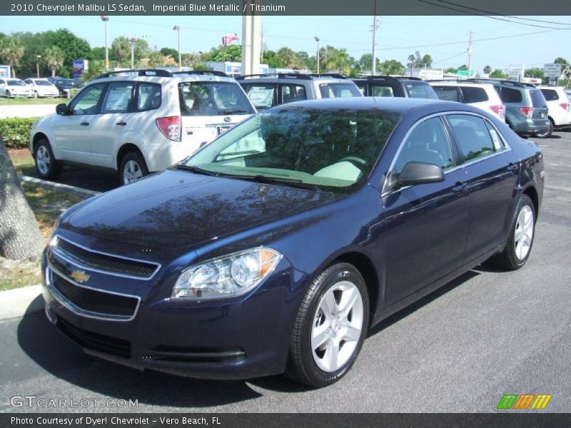 Imperial Blue Metallic / Titanium 2010 Chevrolet Malibu LS Sedan