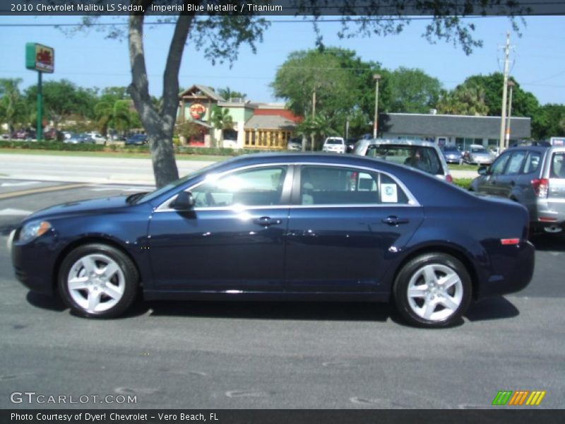 Imperial Blue Metallic / Titanium 2010 Chevrolet Malibu LS Sedan