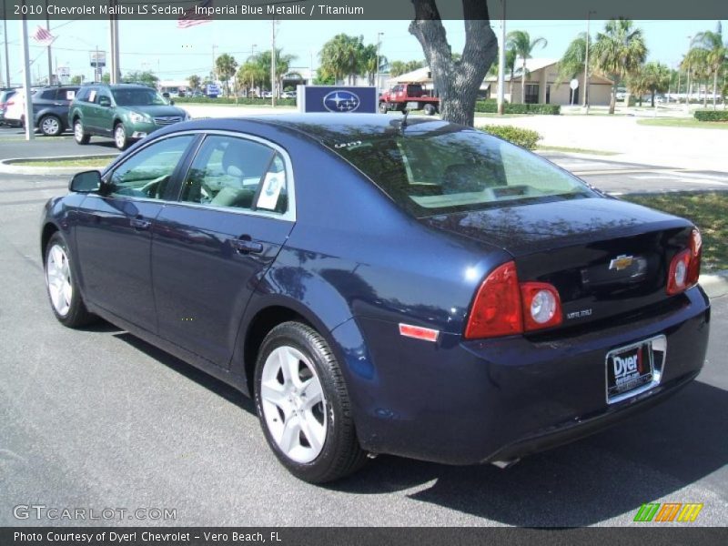 Imperial Blue Metallic / Titanium 2010 Chevrolet Malibu LS Sedan