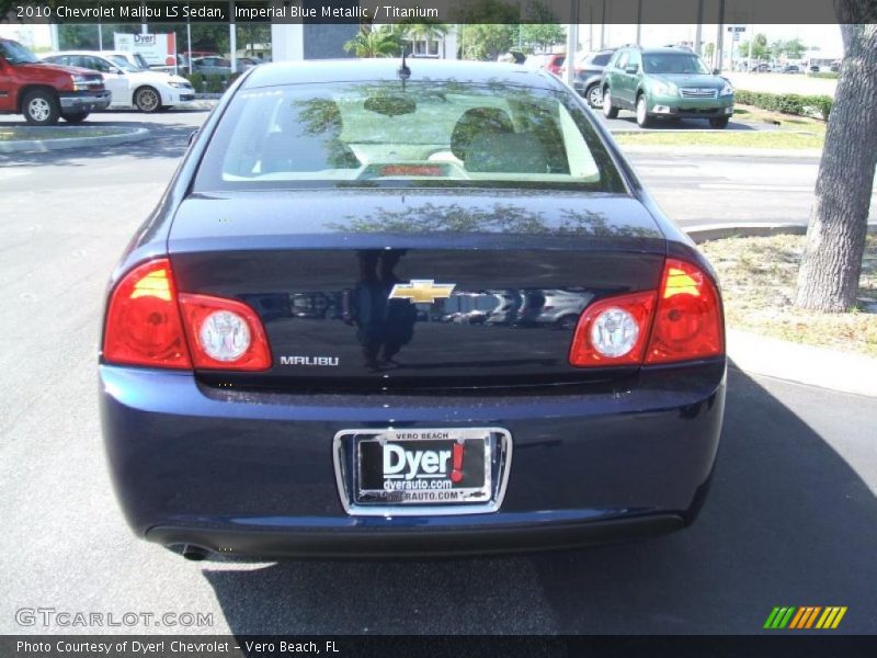 Imperial Blue Metallic / Titanium 2010 Chevrolet Malibu LS Sedan