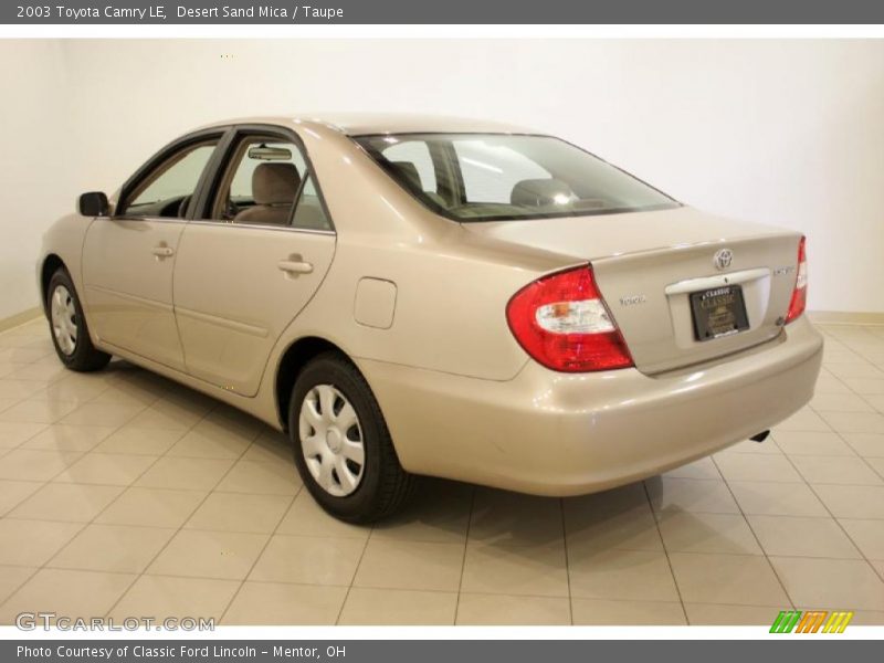Desert Sand Mica / Taupe 2003 Toyota Camry LE