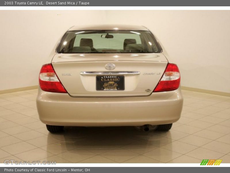 Desert Sand Mica / Taupe 2003 Toyota Camry LE