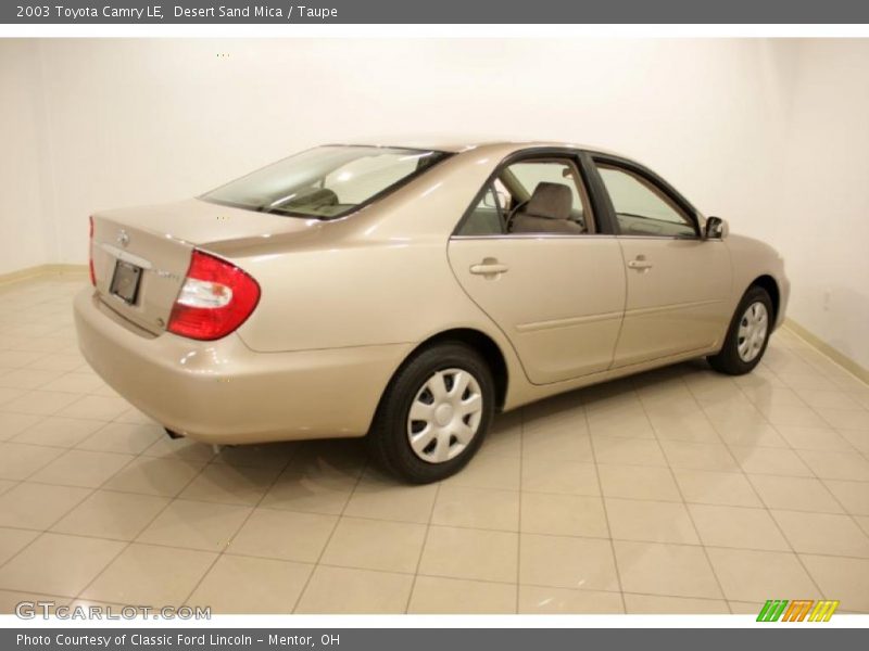 Desert Sand Mica / Taupe 2003 Toyota Camry LE