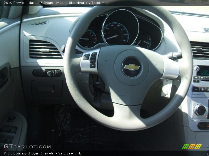 Imperial Blue Metallic / Titanium 2010 Chevrolet Malibu LS Sedan
